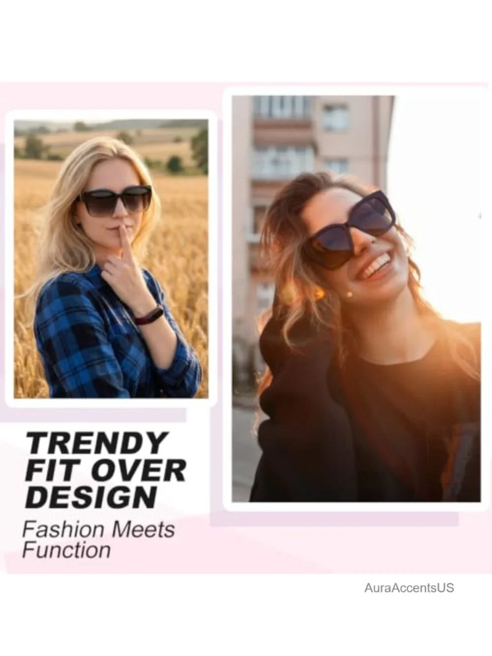 Oversized Square Fit Over Glasses Sunglasses Polarized UV Protection